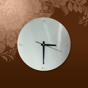 Часы настенные стеклянные Круг BL-15, d-30см*5мм